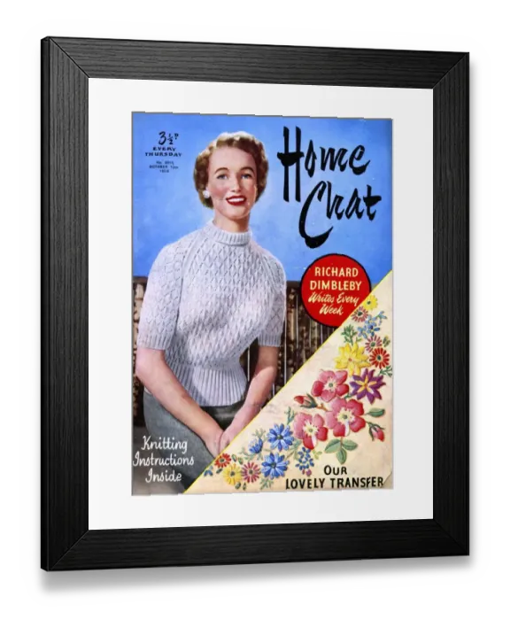 Framed Print : 1950s UK Home Chat Magazine Cover Framed Print : 1950s UK Home Chat Magazine Cover