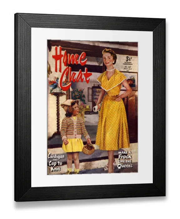 Framed Print : 1950s UK Home Chat Magazine Cover Framed Print : 1950s UK Home Chat Magazine Cover