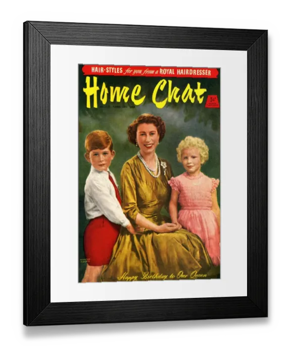Framed Print : 1950s UK Home Chat Magazine Cover Framed Print : 1950s UK Home Chat Magazine Cover