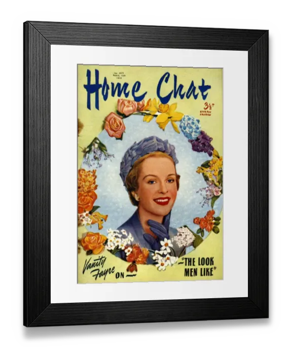 Framed Print : 1950s UK Home Chat Magazine Cover Framed Print : 1950s UK Home Chat Magazine Cover