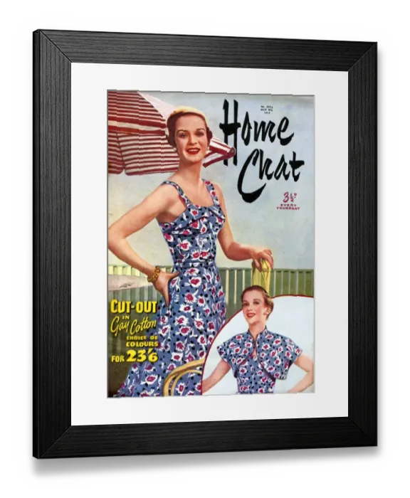Framed Print : 1950s UK Home Chat Magazine Cover Framed Print : 1950s UK Home Chat Magazine Cover