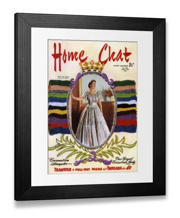Framed Print : 1950s UK Home Chat Magazine Cover Framed Print : 1950s UK Home Chat Magazine Cover