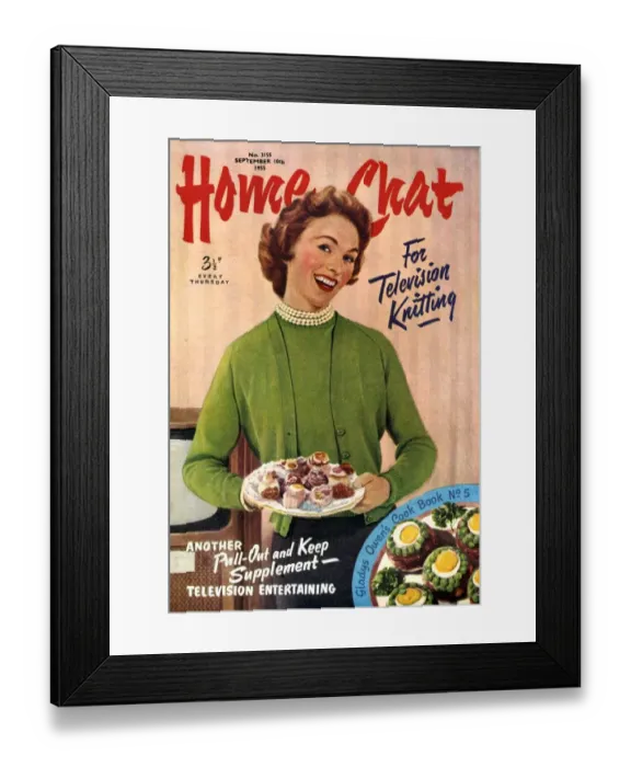 Framed Print : 1950s UK Home Chat Magazine Cover Framed Print : 1950s UK Home Chat Magazine Cover