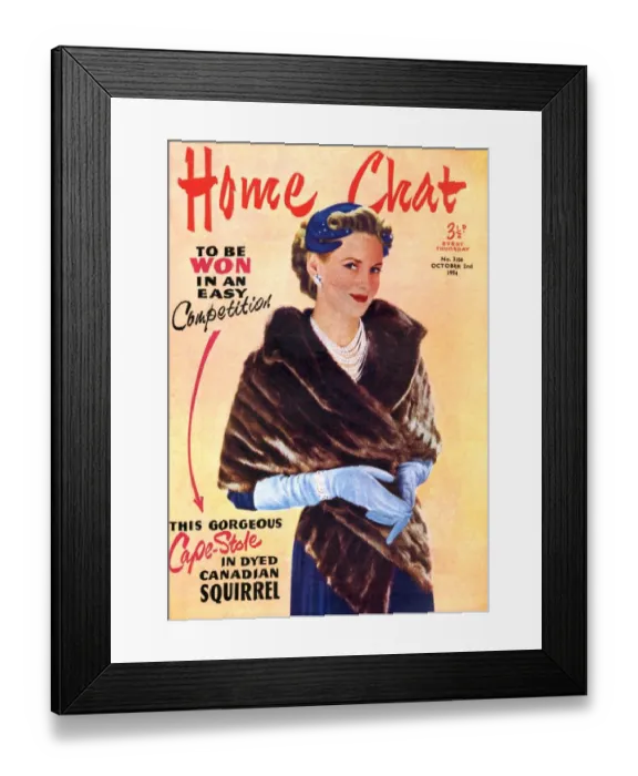 Framed Print : 1950s UK Home Chat Magazine Cover Framed Print : 1950s UK Home Chat Magazine Cover