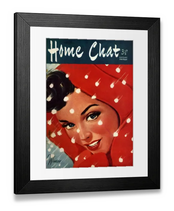 Framed Print : 1950s UK Home Chat Magazine Cover Framed Print : 1950s UK Home Chat Magazine Cover