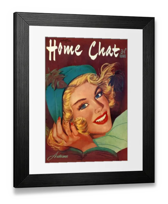 Framed Print : 1950s UK Home Chat Magazine Cover Framed Print : 1950s UK Home Chat Magazine Cover