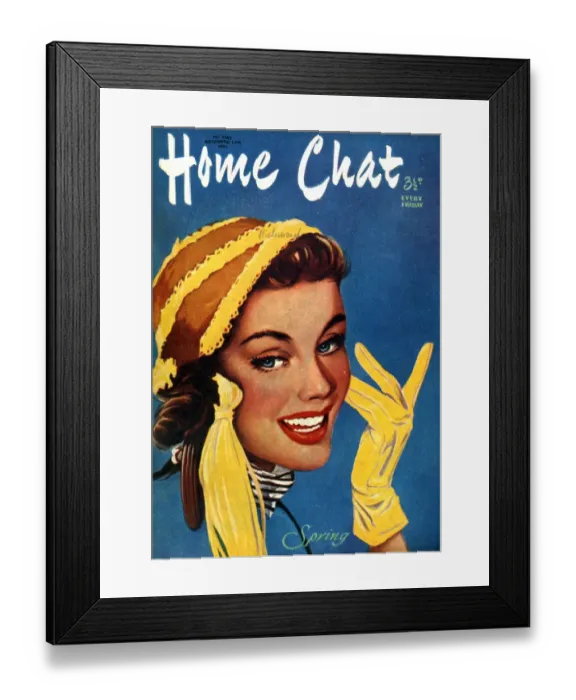 Framed Print : 1950s UK Home Chat Magazine Cover Framed Print : 1950s UK Home Chat Magazine Cover