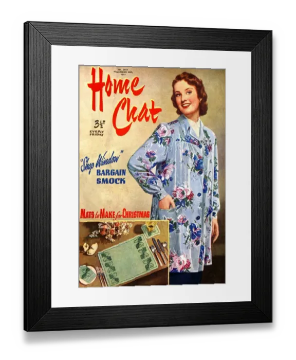 Framed Print : 1950s UK Home Chat Magazine Cover Framed Print : 1950s UK Home Chat Magazine Cover