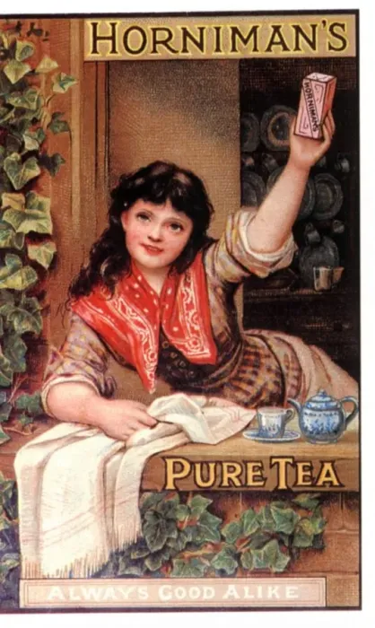 Framed Print : 1890s UK tea hornimans Framed Print : 1890s UK tea hornimans