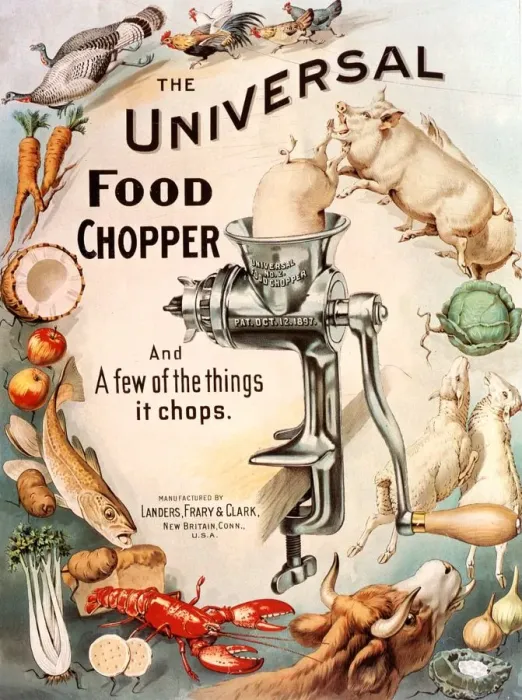 Framed Print : 1899 1890s USA food choppers mincers the universal cooking appliances gadgets Framed Print : 1899 1890s USA food choppers mincers the universal cooking appliances gadgets