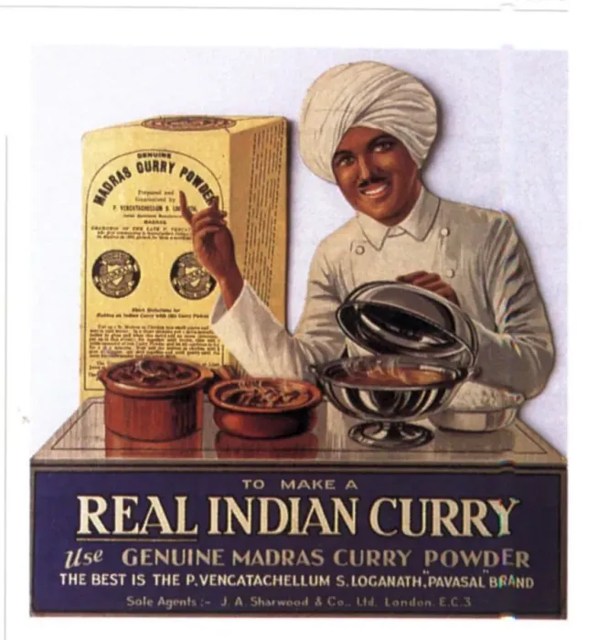 Framed Print : 1910s UK indian food curry Warning - small image size Framed Print : 1910s UK indian food curry Warning - small image size