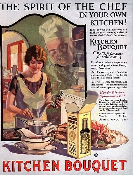 1910s USA cooking kitchens bouquets housewives housewife woman women in kitchens