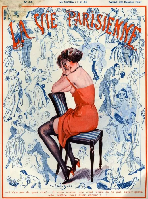 Framed Print : 1920s France La Vie Parisienne Magazine Cover Framed Print : 1920s France La Vie Parisienne Magazine Cover