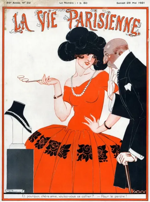 Framed Print : 1920s France La Vie Parisienne Magazine Cover Framed Print : 1920s France La Vie Parisienne Magazine Cover
