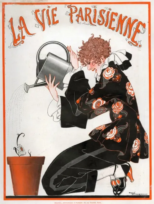Framed Print : 1920s France La Vie Parisienne Magazine Cover
