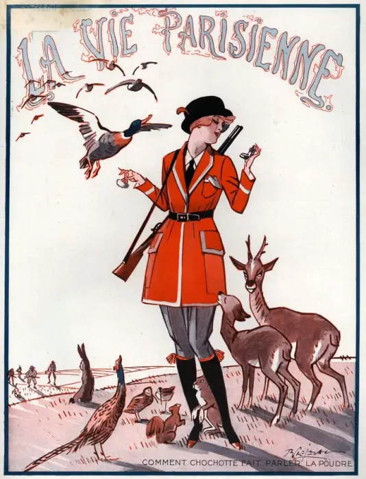 Framed Print : 1920s France La Vie Parisienne Magazine Cover