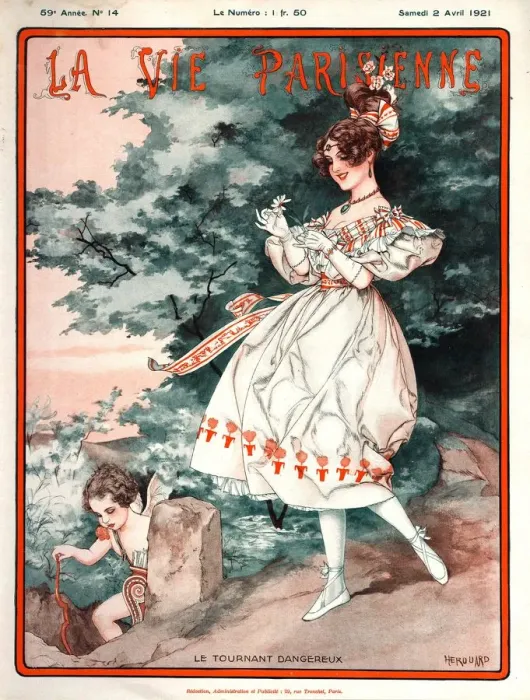 Framed Print : 1920s, France, La Vie Parisienne, Magazine Cover Framed Print : 1920s, France, La Vie Parisienne, Magazine Cover