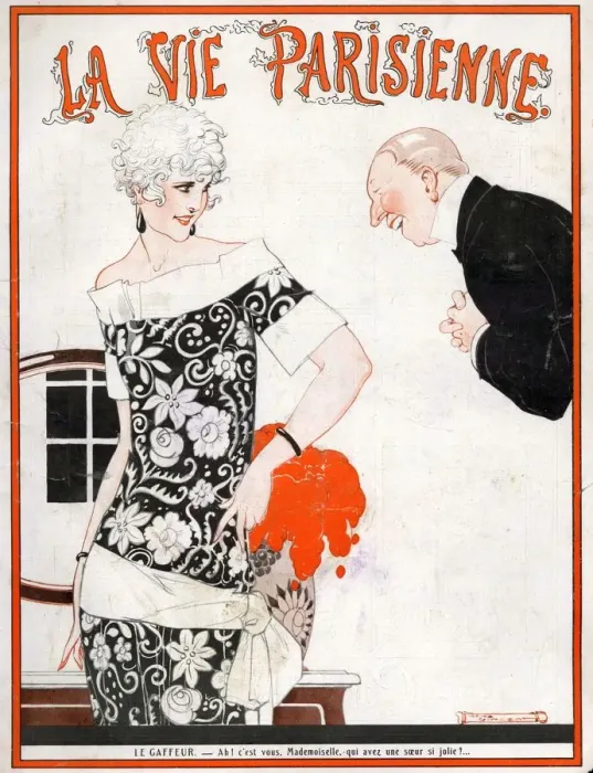 Framed Print : 1920s France La Vie Parisienne Magazine Cover