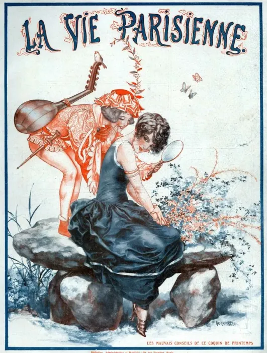 Framed Print : 1920s France La Vie Parisienne Magazine Cover Framed Print : 1920s France La Vie Parisienne Magazine Cover