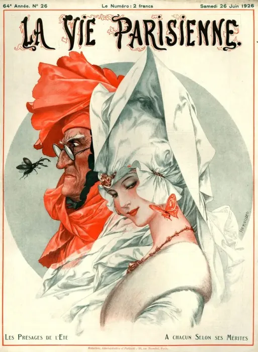 Framed Print : 1920s France La Vie Parisienne Magazine Cover