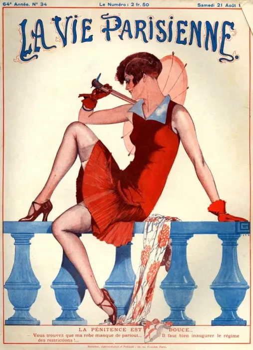 Framed Print : 1920s France La Vie Parisienne Magazine Cover Framed Print : 1920s France La Vie Parisienne Magazine Cover
