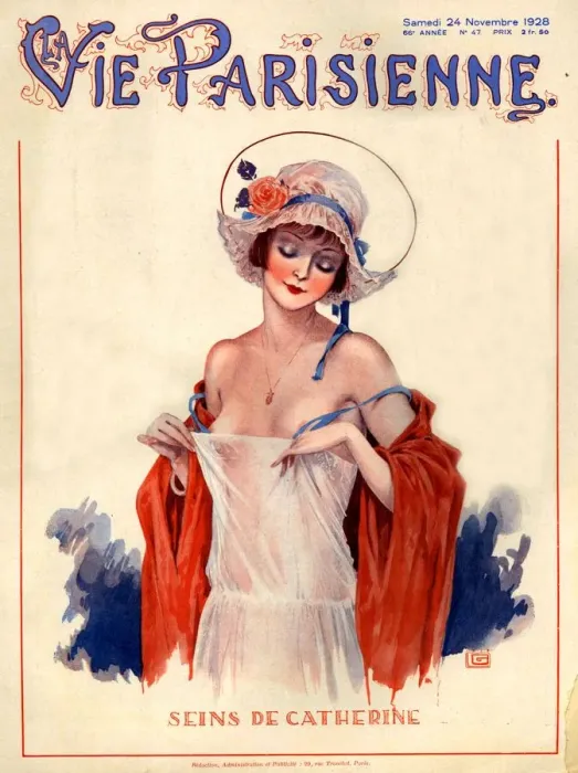 Framed Print : 1920s France La Vie Parisienne Magazine Cover Framed Print : 1920s France La Vie Parisienne Magazine Cover
