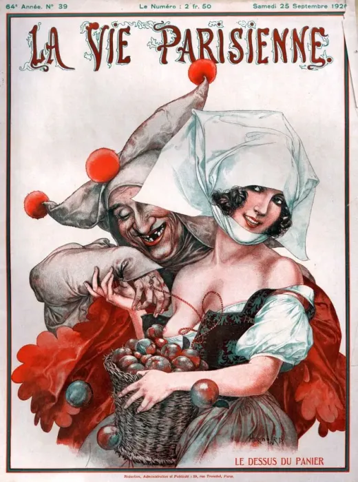 Framed Print : 1920s France La Vie Parisienne Magazine Cover Framed Print : 1920s France La Vie Parisienne Magazine Cover