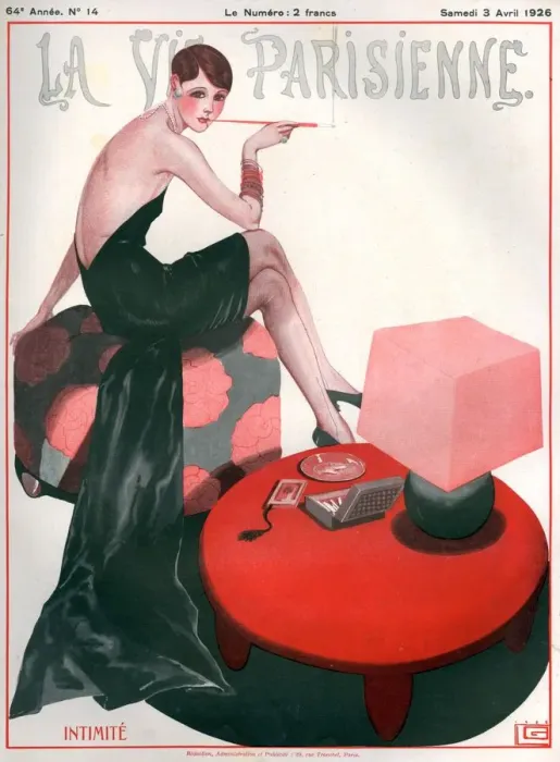 Framed Print : 1920s France La Vie Parisienne Magazine Cover Framed Print : 1920s France La Vie Parisienne Magazine Cover