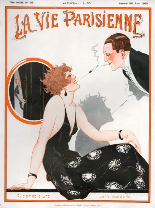 Framed Print : 1920s France La Vie Parisienne Magazine Cover