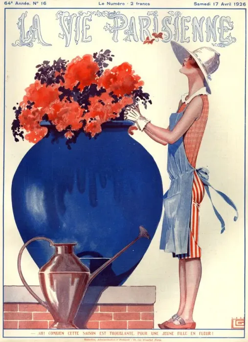 Framed Print : 1920s France La Vie Parisienne Magazine Cover Framed Print : 1920s France La Vie Parisienne Magazine Cover
