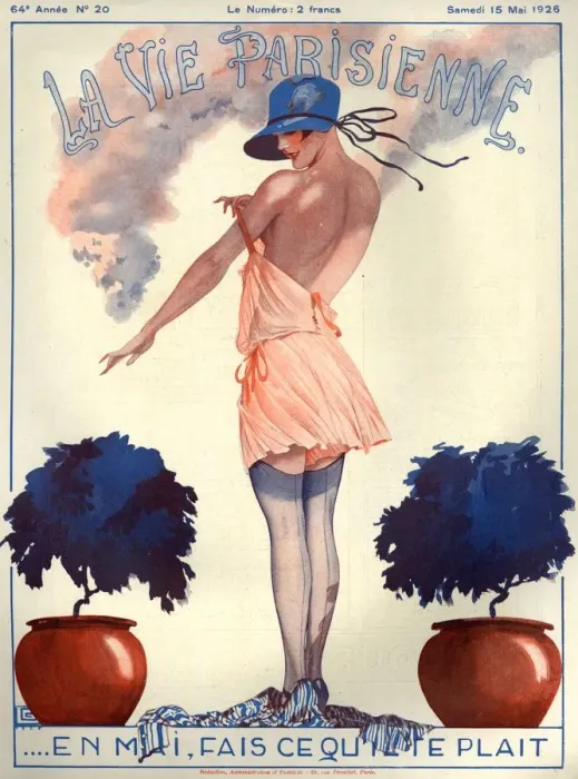 Framed Print : 1920s France La Vie Parisienne Magazine Cover Framed Print : 1920s France La Vie Parisienne Magazine Cover
