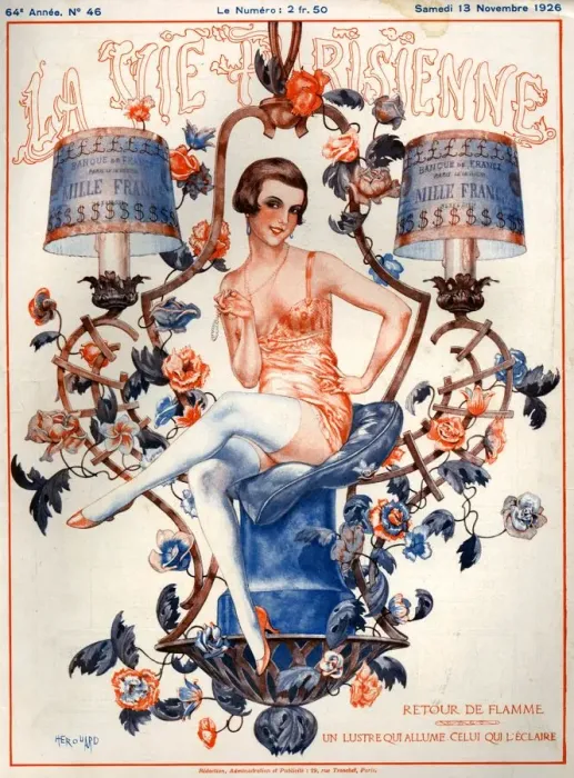 Framed Print : 1920s France La Vie Parisienne Magazine Cover Framed Print : 1920s France La Vie Parisienne Magazine Cover