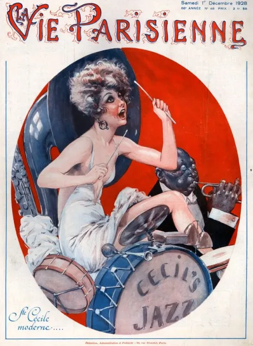 Framed Print : 1920s France La Vie Parisienne Magazine Cover