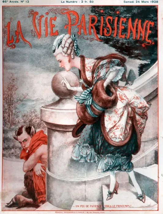 Framed Print : 1920s France La Vie Parisienne Magazine Cover