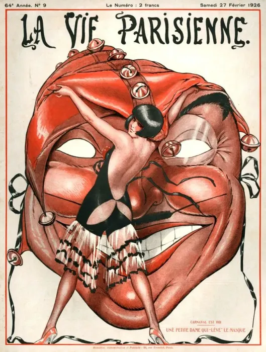 Framed Print : 1920s France La Vie Parisienne Magazine Cover