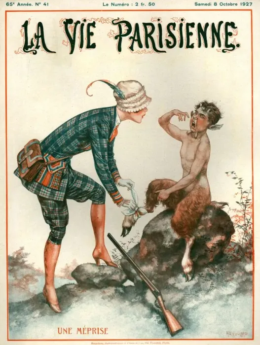 Framed Print : 1920s France La Vie Parisienne Magazine Cover