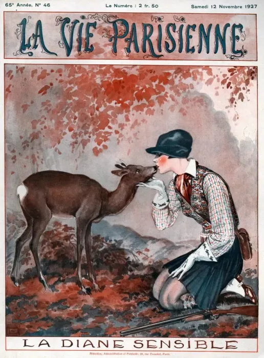 Framed Print : 1920s France La Vie Parisienne Magazine Cover