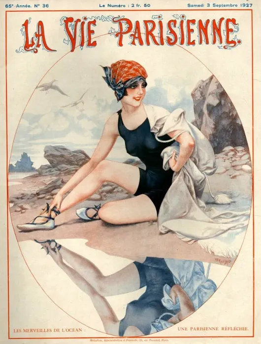 Framed Print : 1920s France La Vie Parisienne Magazine Cover