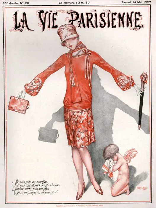 Framed Print : 1920s France La Vie Parisienne Magazine Cover