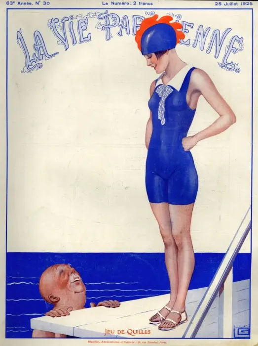 Framed Print : 1920s France La Vie Parisienne Magazine Cover Framed Print : 1920s France La Vie Parisienne Magazine Cover