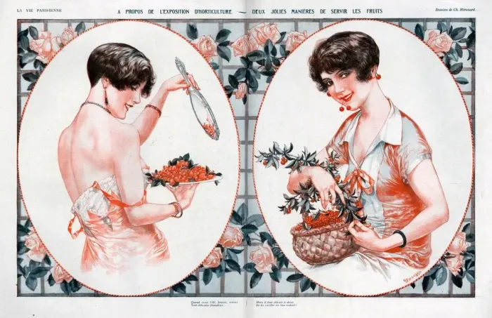 Framed Print : 1920s France La Vie Parisienne Magazine Plate