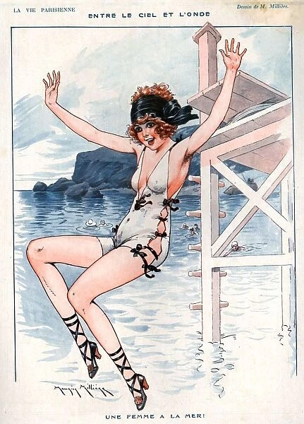 1920s France La Vie Parisienne Magazine Plate