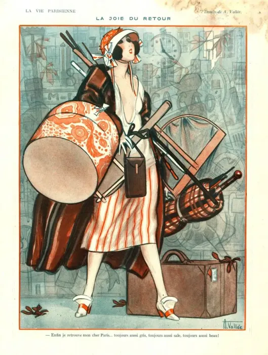 Framed Print : 1920s, France, La Vie Parisienne, Magazine Plate Framed Print : 1920s, France, La Vie Parisienne, Magazine Plate
