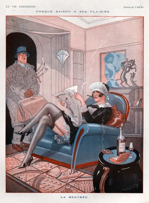 Framed Print : 1920s France La Vie Parisienne Magazine Plate