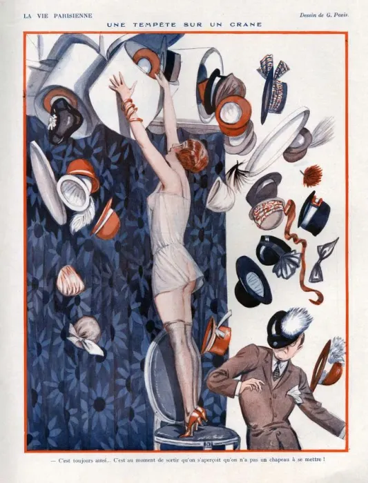 Framed Print : 1920s France La Vie Parisienne Magazine Plate