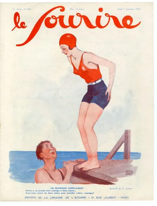 Framed Print : 1920s France Le Sourire Magazine Cover