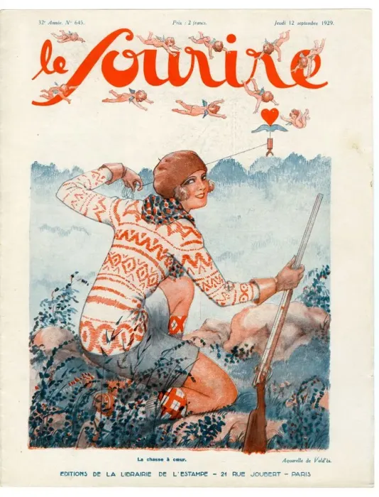Framed Print : 1920s France Le Sourire Magazine Cover