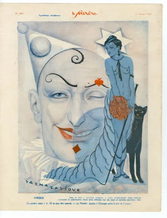 Framed Print : 1920s France Le Sourire Magazine Plate