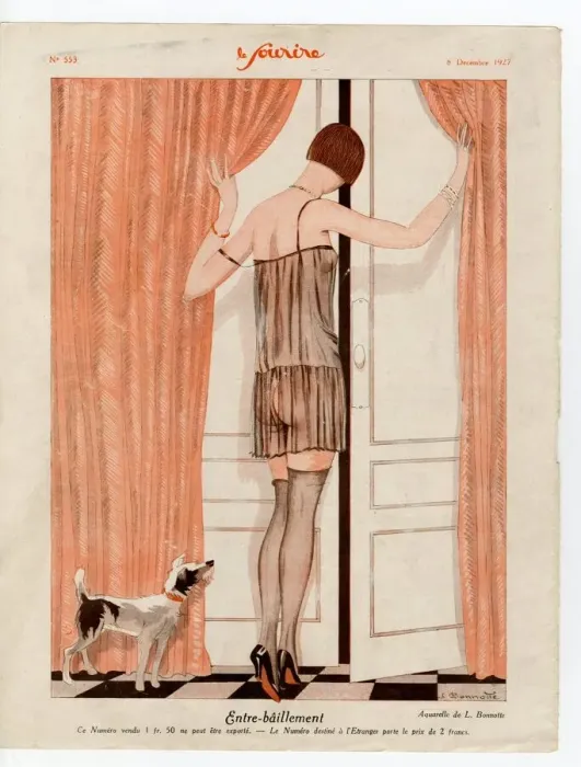 Framed Print : 1920s France Le Sourire Magazine Plate