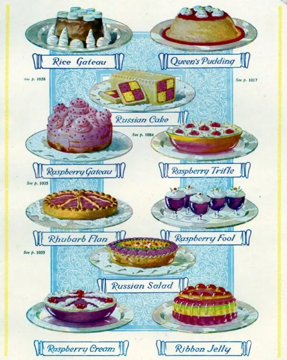 Framed Print : 1920s UK Food Magazine Plate